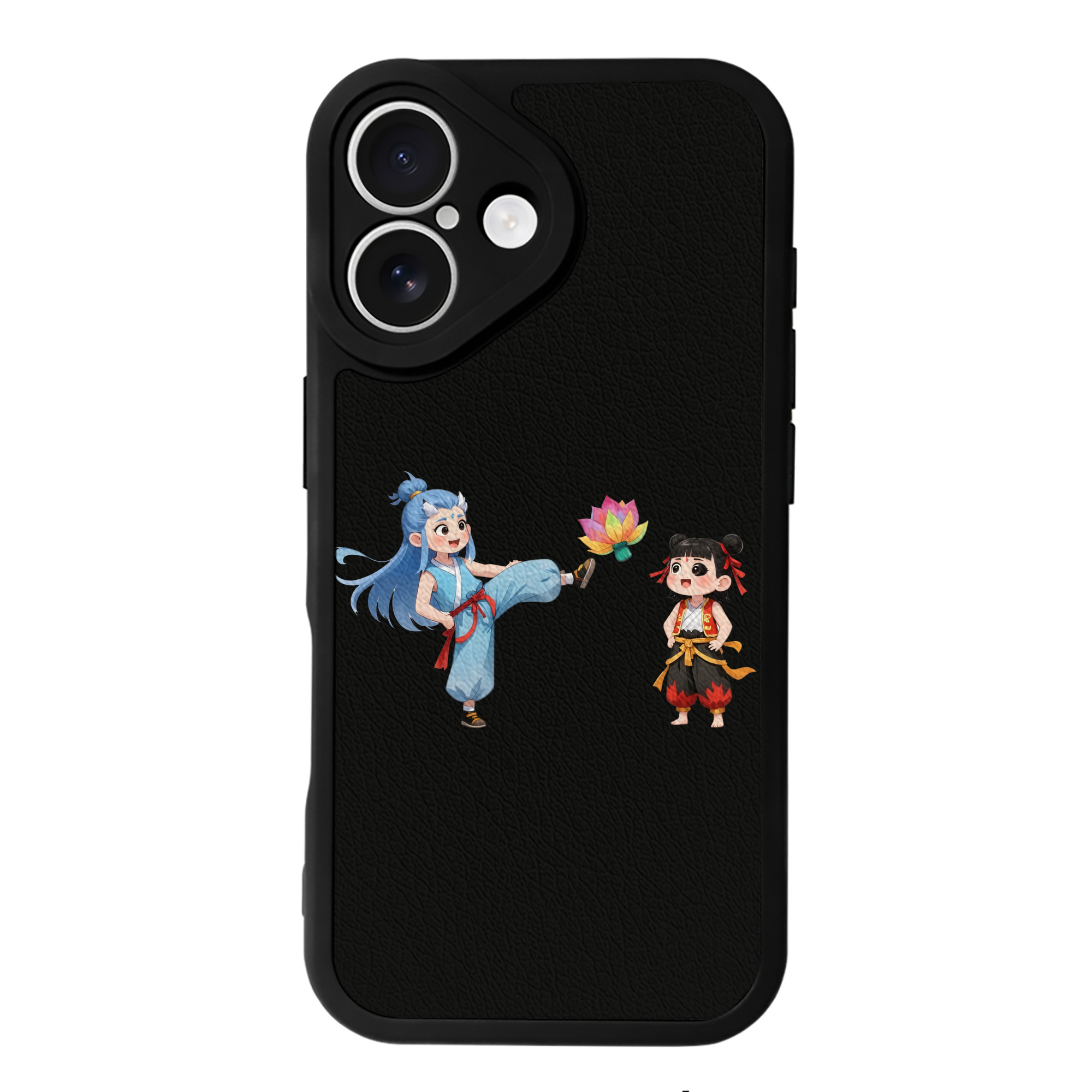 （画像用） Ne Zha 2 ナタ 魔童の大暴れ 【iPhone 16シリーズ対応】シリコンスマホケース（レザー調） 材質：シリコン